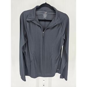 Danskin Now Womens Sz XXL 1/4 Zip Performance Athletic Jacket Black